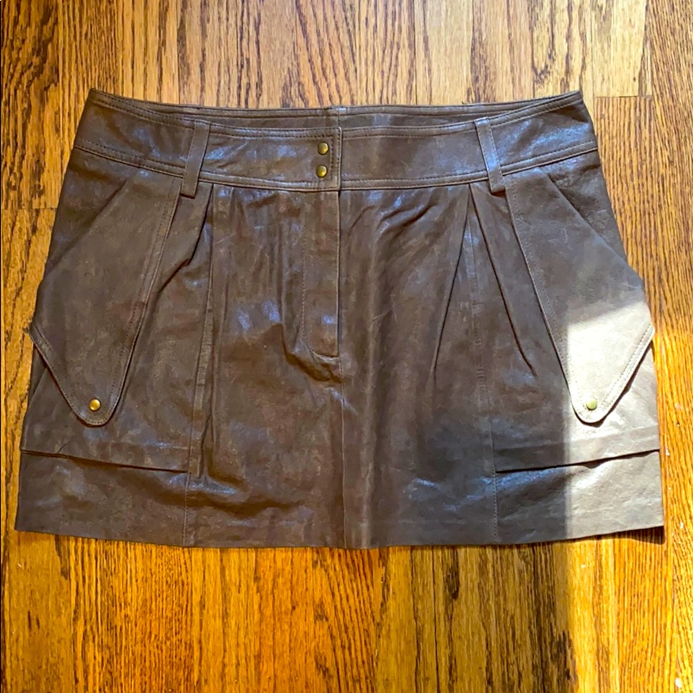 DVF leather mini in olive 105